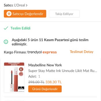 Maybelline Super Stay Matte Ink Unnude falsche Produkte, nicht haltbar, klumpig