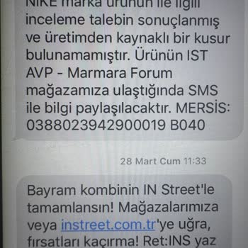 In Street'ten Aldığım Ayakkabı Kısa Sürede Hasar Gördü