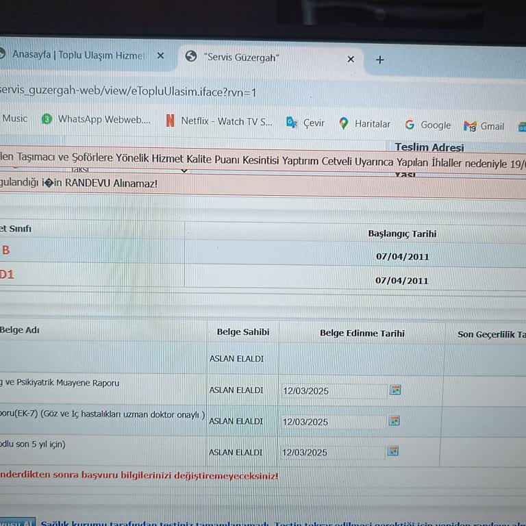 Otomatik Randevu Sistemi Mağduriyeti