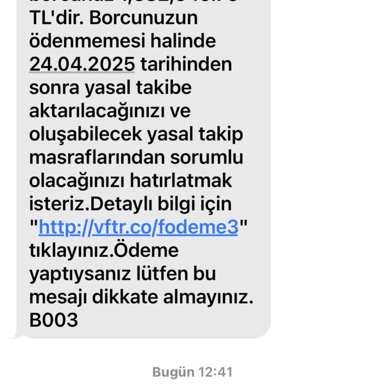 Vodafone'un Yanlış Borç Mesajları Sinir Bozuyor