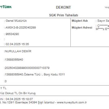 SGK GSS Prim Borcu Nedeniyle Hesap Blokesi