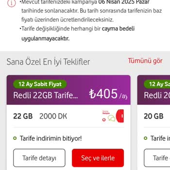 Vodafone Tarife Değişikliğinde Fahiş Fiyat Sorunu