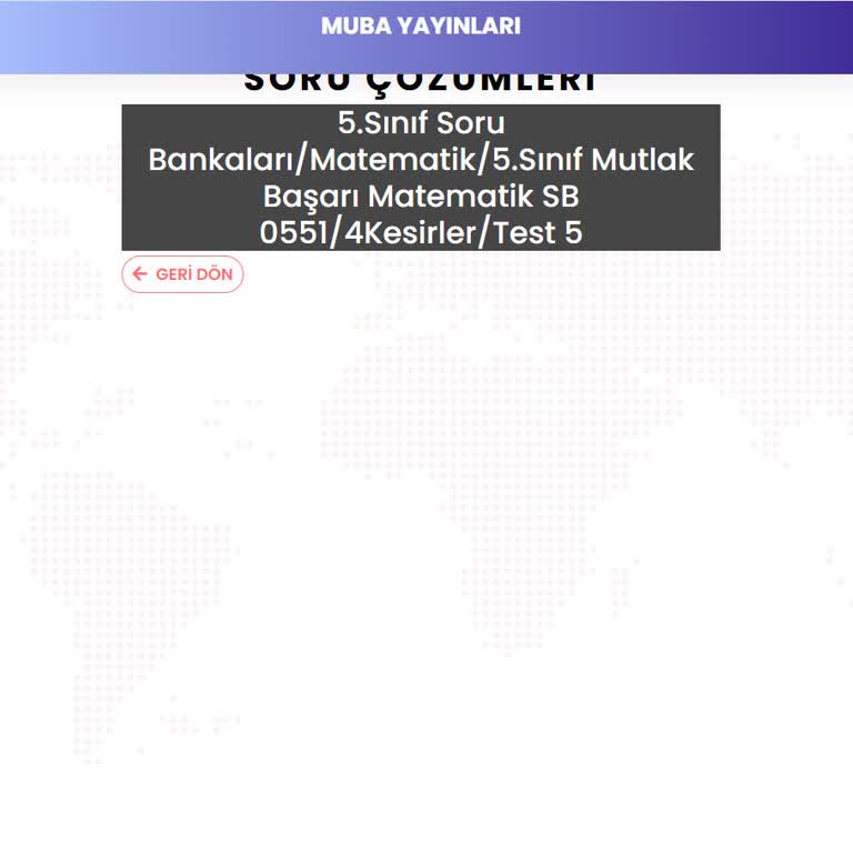 Matematik Kitabının Video Çözümleri Erişilemiyor