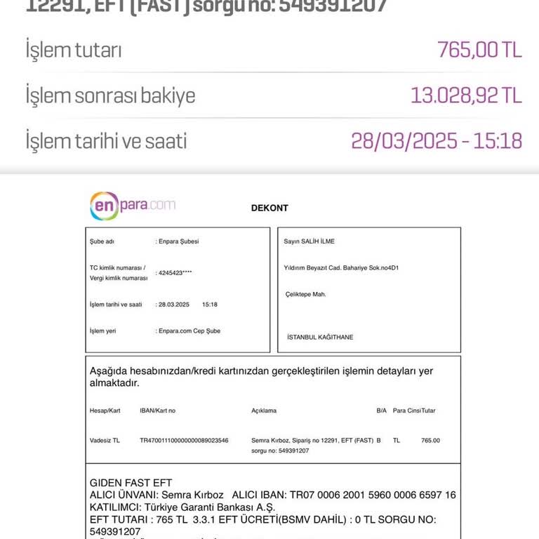 Sipariş Verildi, Ürün Gönderilmedi: İade Talebi