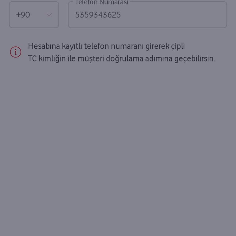 VodafonePay Şifre Yenileme Sorunu