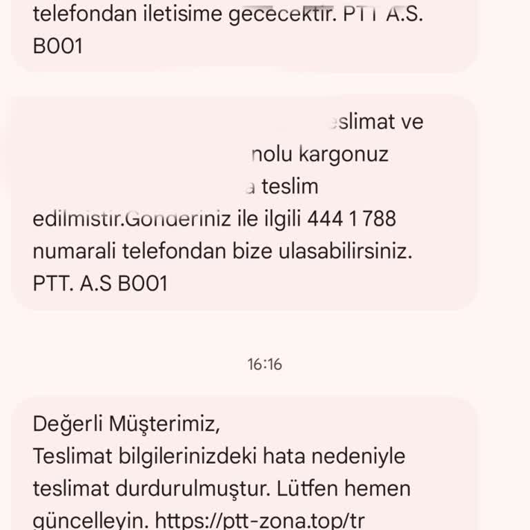 PTT'den Gelen Şüpheli Mesaj Ve Veri Güvenliği Endişesi