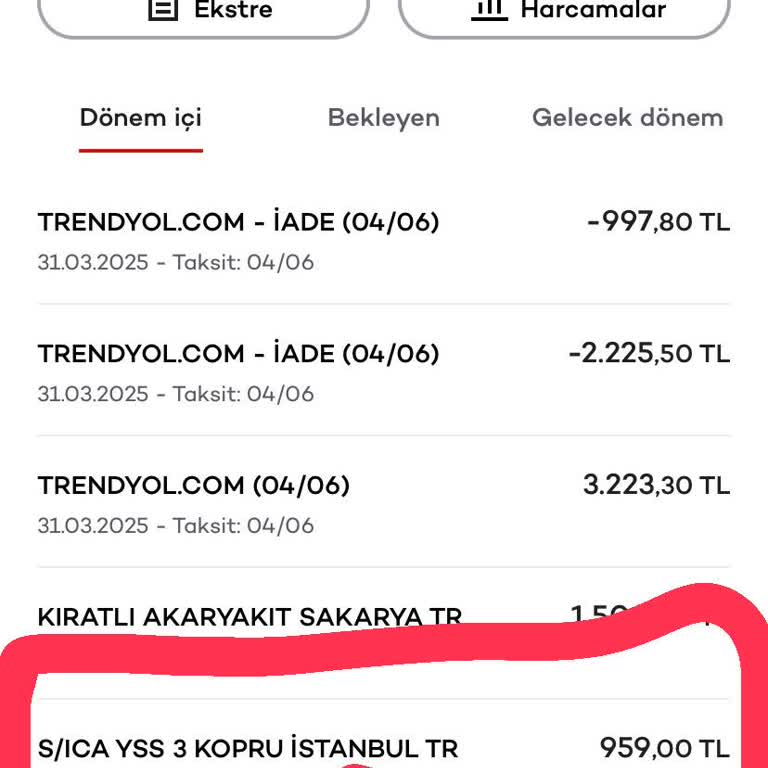 Ödenen Geçiş Ücretinin Sistemde Görünmemesi
