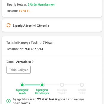 Trendyol'dan Aldığım Sandalyeler Hâlâ Kargolanmadı