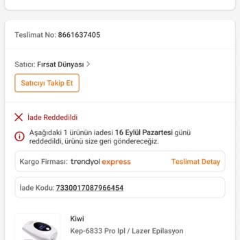 Trendyol Kiwi IPL Cihazı Beklentileri Karşılamadı