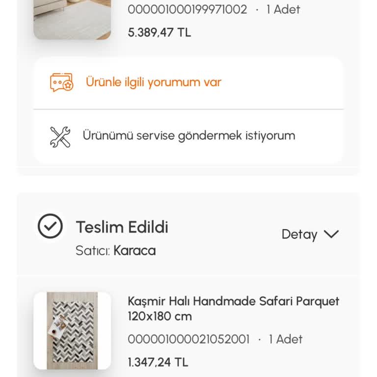 Karaca Home Halısında Beklenmedik Sarı Lekeler