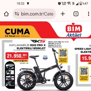 BİM Kataloğundaki Elektrikli Bisiklet Stokta Yok