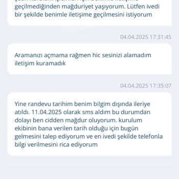 Sürekli Ertelenen Randevular Ve İletişim Eksikliği Mağduriyeti