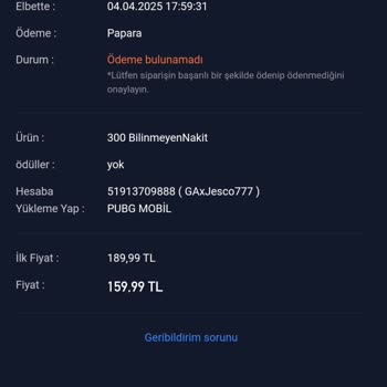 Eksik Teslim Edilen Oyun Kredileri
