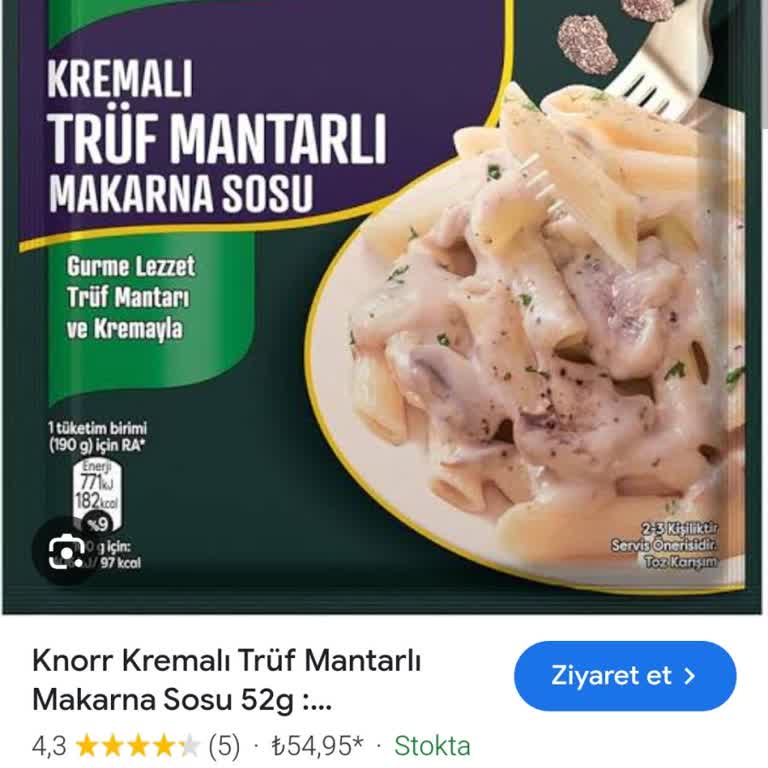 Knorr Trüf Mantarlı Sos Hayal Kırıklığı