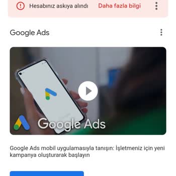Google Ads Hesabının Yanlışlıkla Askıya Alınması