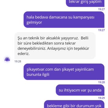 Getir Uygulamasında Hediye Su Kampanyası Sorunu