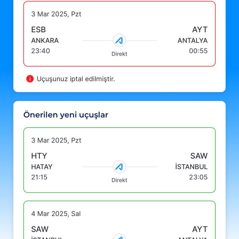 Ajet'in İptal Edilen Uçuşları Ve Cevapsız Geri Bildirimler