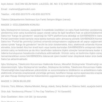 Bozuk İphone Ve Yetersiz Müşteri Hizmeti