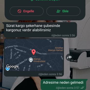 Sürat Kargo Alanya Şubesi: Teslim Edilmeyen Kargo Ve Yanıltıcı Bildirim