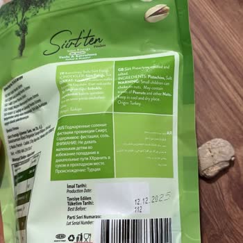 Siirt Fıstığı Paketinde Taş Çıkması