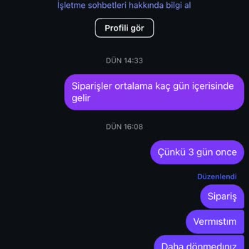 Geciken Ürün Ve İade Talebi