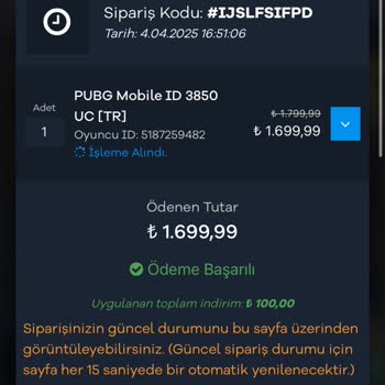 Plyr Uygulamasında Sipariş Mağduriyeti