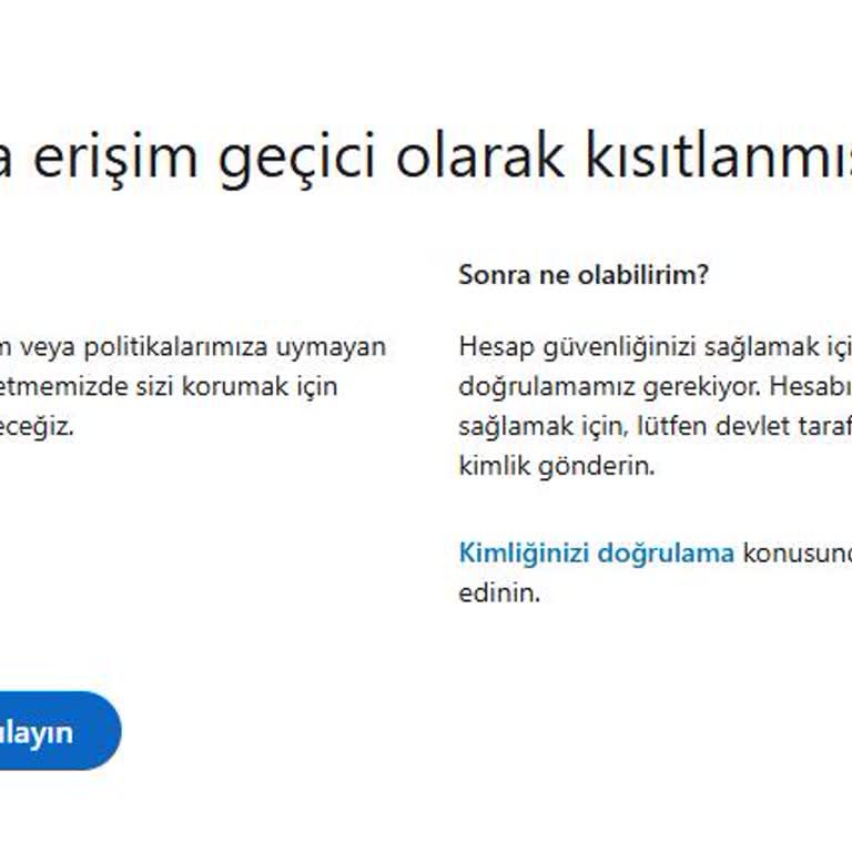 LinkedIn Hesabına Erişim Sorunu Ve Müşteri Hizmetleri Cevapsızlığı