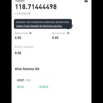 Binance TR'de USDT Transferi Sorunu Ve Müşteri Hizmetleri Mağduriyeti