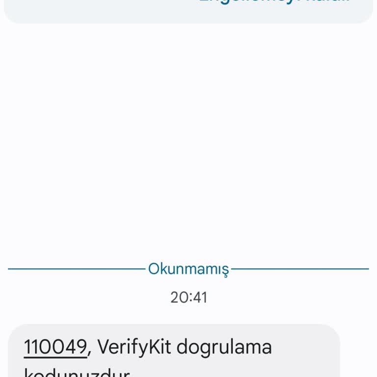 Bilinmeyen Uygulamadan Gelen Şüpheli Doğrulama Kodu