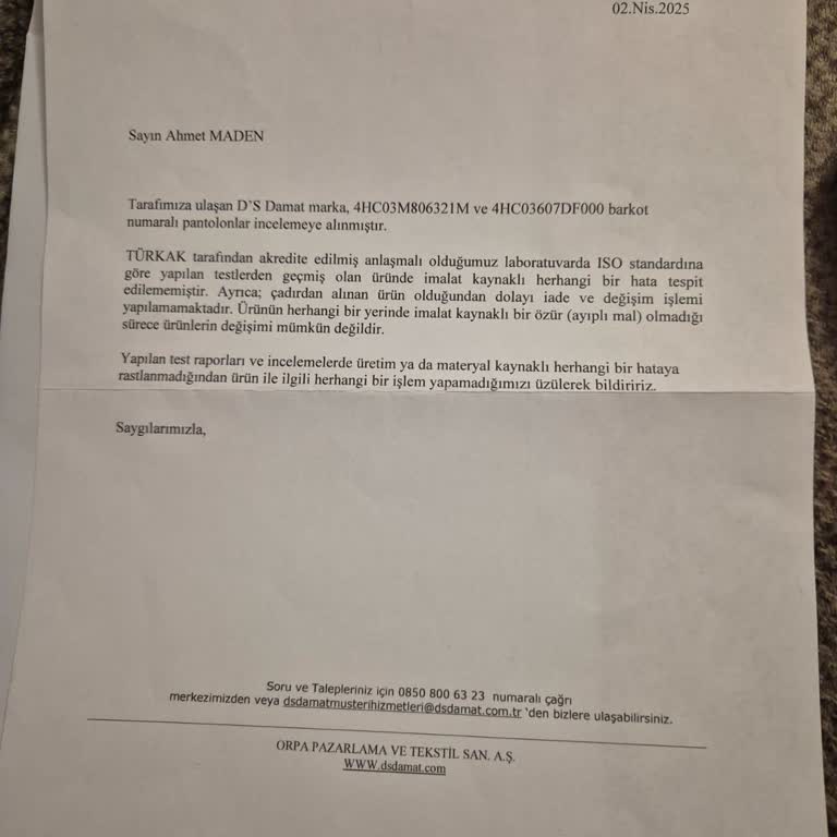 Garajdan Alınan Ürünlerde Beklenmedik Kalite Sorunu