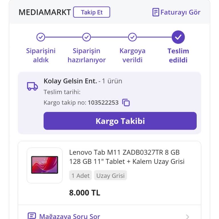 Faturasız Tablet Alımı Sonrası Sorunlar