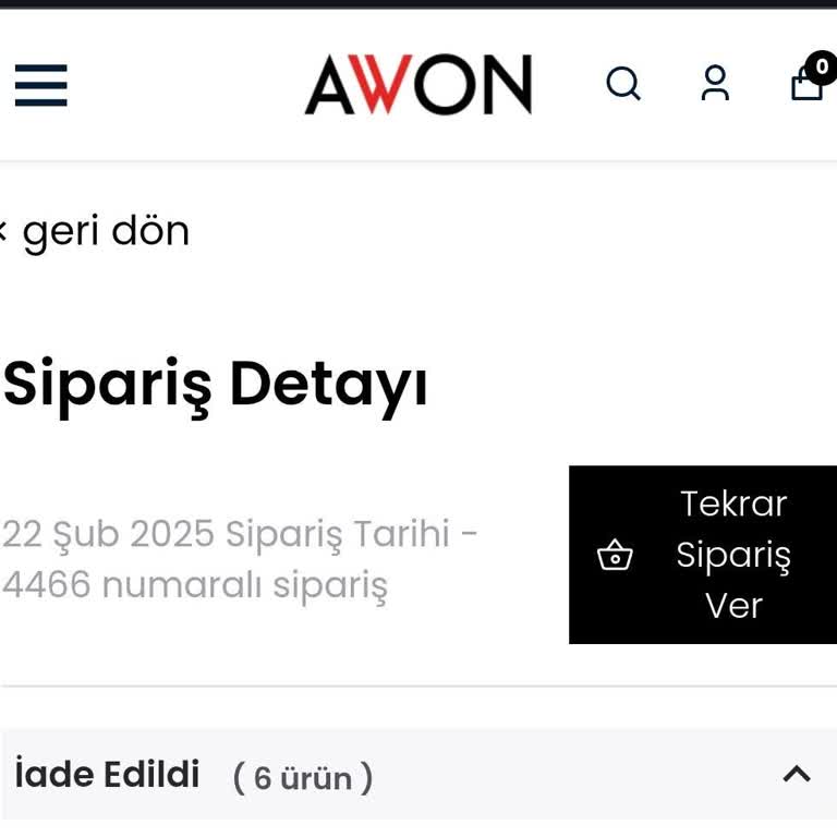 Awon Ayakkabı'da Sipariş Ve İade Sorunları