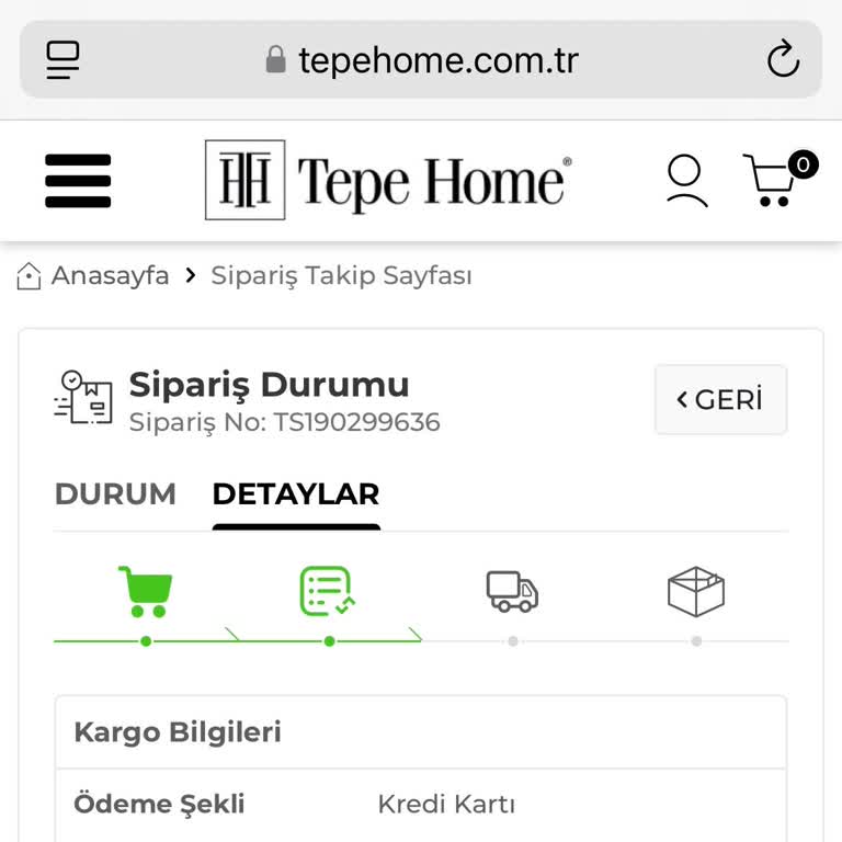 Tepe Home Geciken Halı Siparişi Ve Kargo Sorunu!