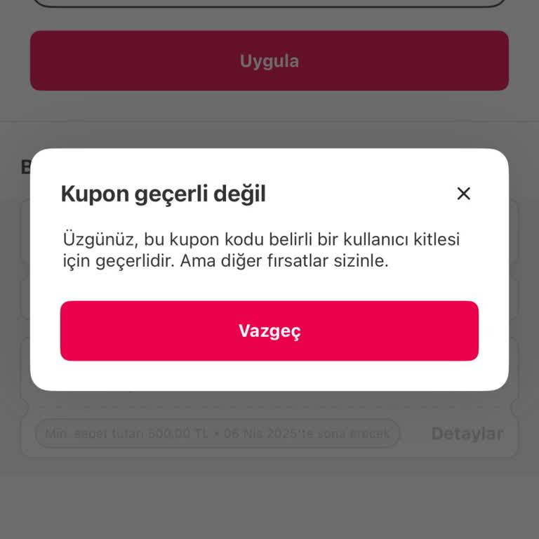 İndirim Kuponu Kullanılamıyor: Mağduriyetin Giderilmesi Talebi