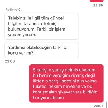 Evde Sipariş Hayal Kırıklığı
