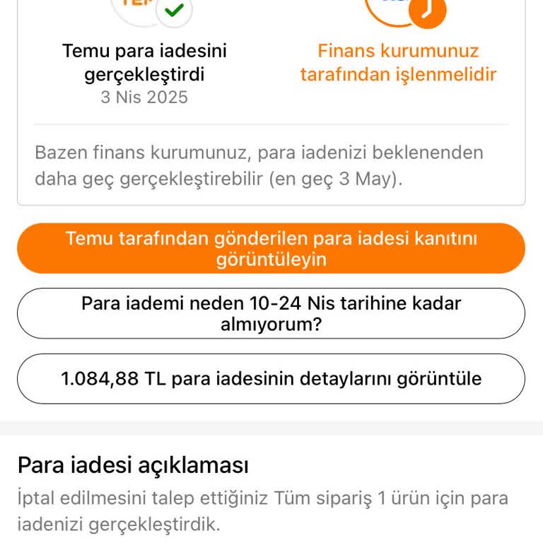 Para İadesi Bekleyen Müşteri: Temu'dan Güvensiz Alışveriş