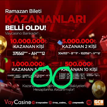 Vaycasino Ramazan Ayı Çekiliş Hatası