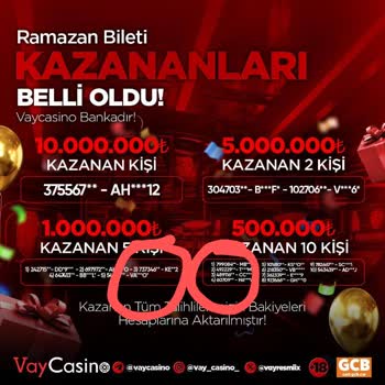Vaycasino Ramazan Ayı Çekiliş Hatası