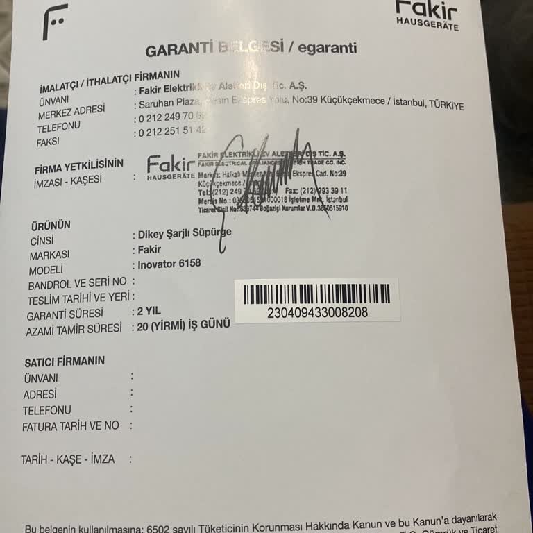 Fakir Süpürge: Kırılan Parçalar Ve Garanti Sorunları