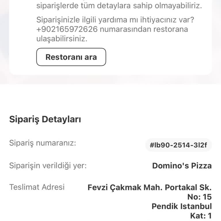 Yemek Sepeti Siparişim Kayboldu