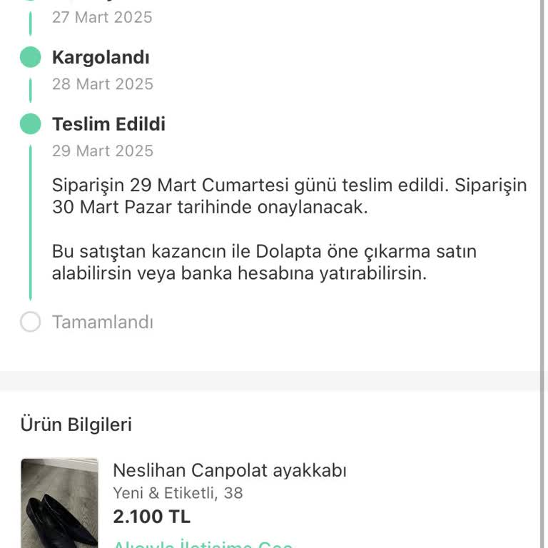 Dolap Üzerinden Yapılan Satışın Ödemesi Gecikti