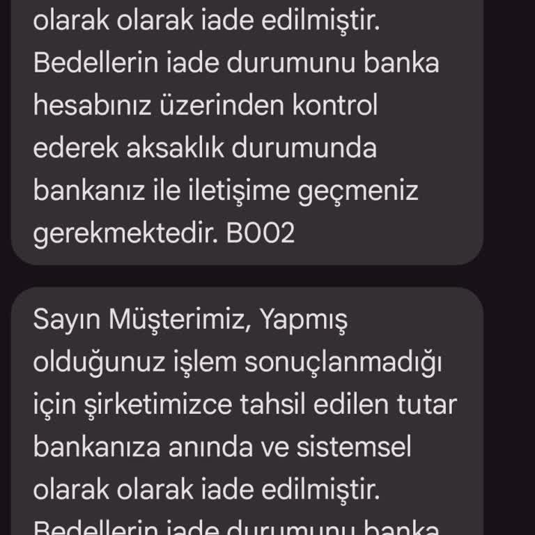 TCDD Hızlı Tren Bilet İadesi Sorunu