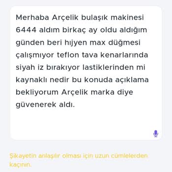 Arçelik Bulaşık Makinesi Hijyen Sorunu