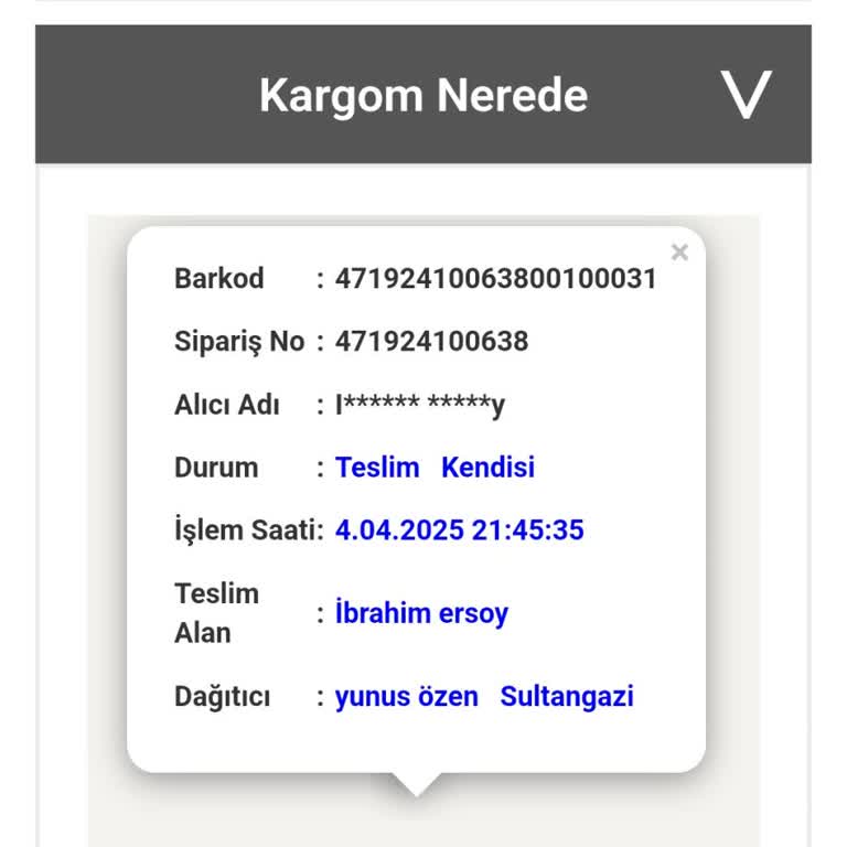 Yanlış Kişiye Teslim Edilen Sipariş Sorunu