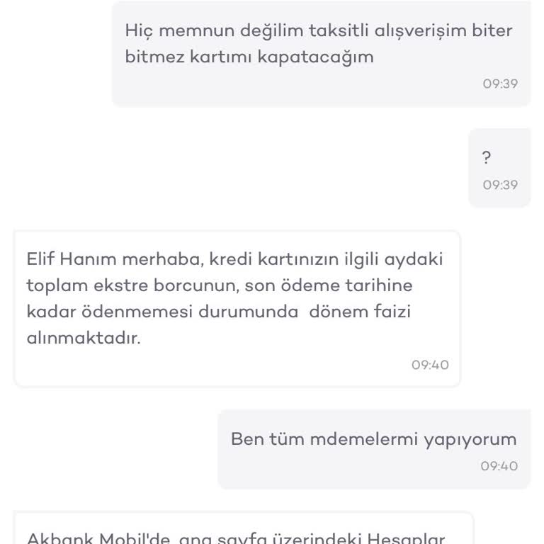 Akbank'ın Yüksek Faiz Ve Yetersiz Müşteri Hizmetleri Sorunu