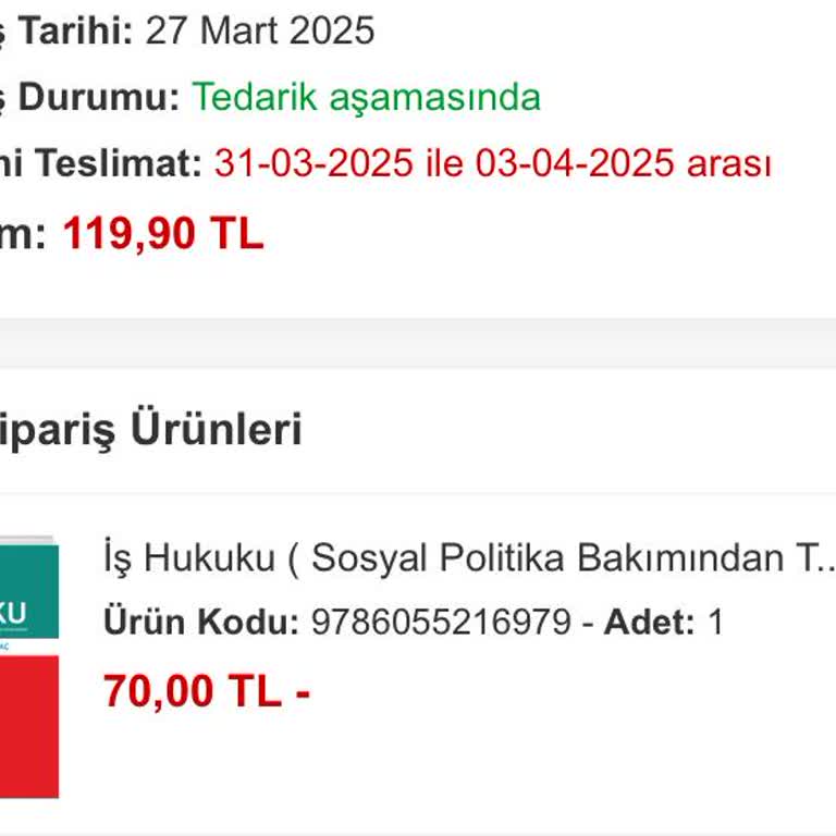 Kitap Siparişi Mağduriyeti