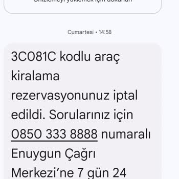 Bayram Öncesi Araç Kiralama İptali Ve Eksik Para İadesi