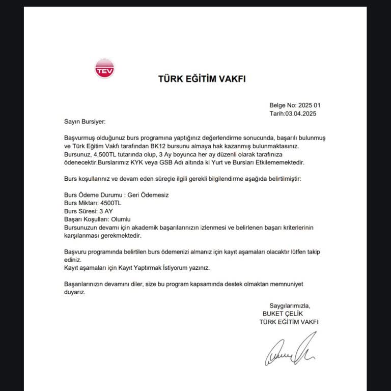 Burs İletişimi Sonrası Kimlik Bilgileri Güvenliği Endişesi