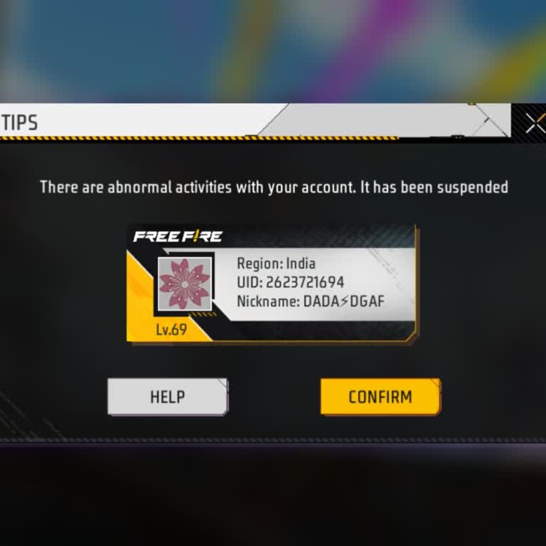 Garena Free Fire, Please Unban My Account