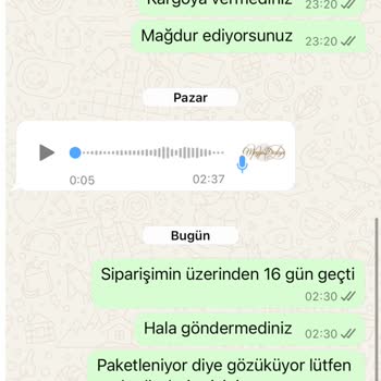 Geciken Kargo Ve Yetersiz İletişim